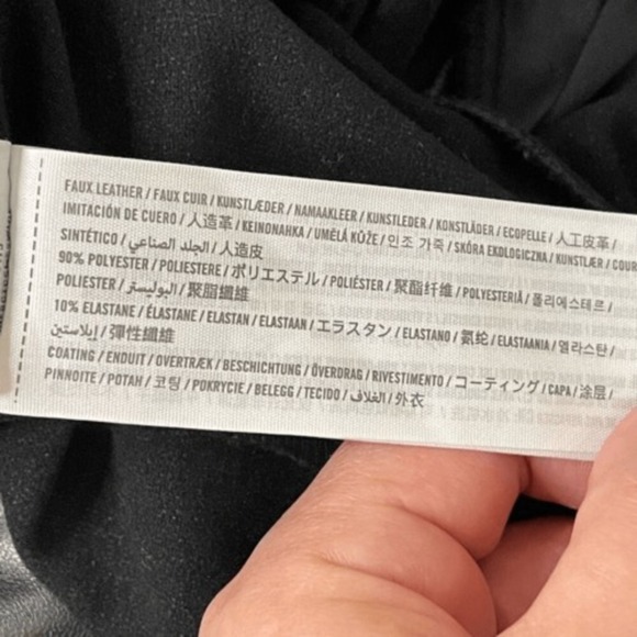 NEW! ABERCROMBIE The Skinny Ultra High Rise BLACK Vegan Leather Pant, Size 4 - Picture 10 of 12